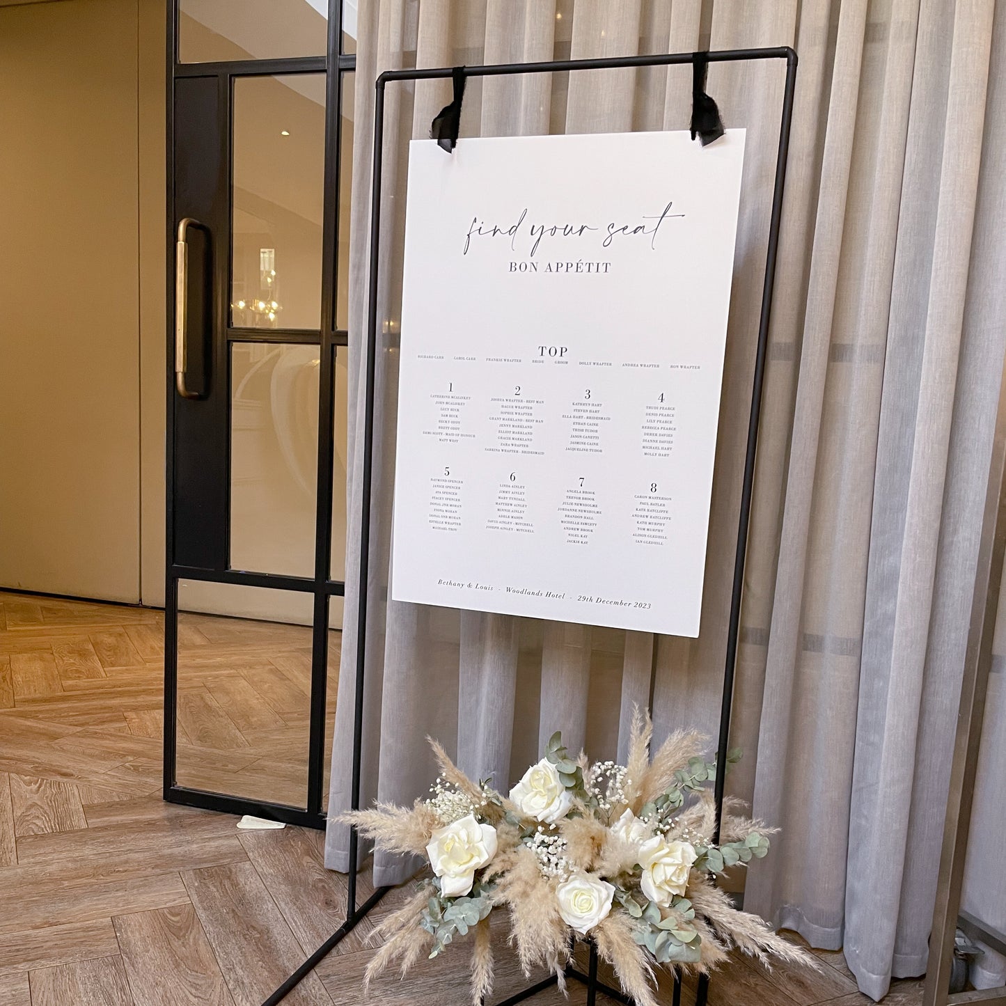 Table plans (Seating charts)