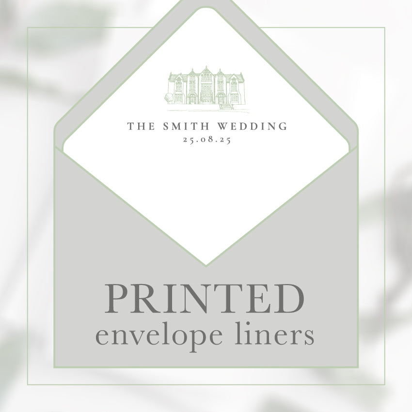 Envelope Liners - printed to match any invitations