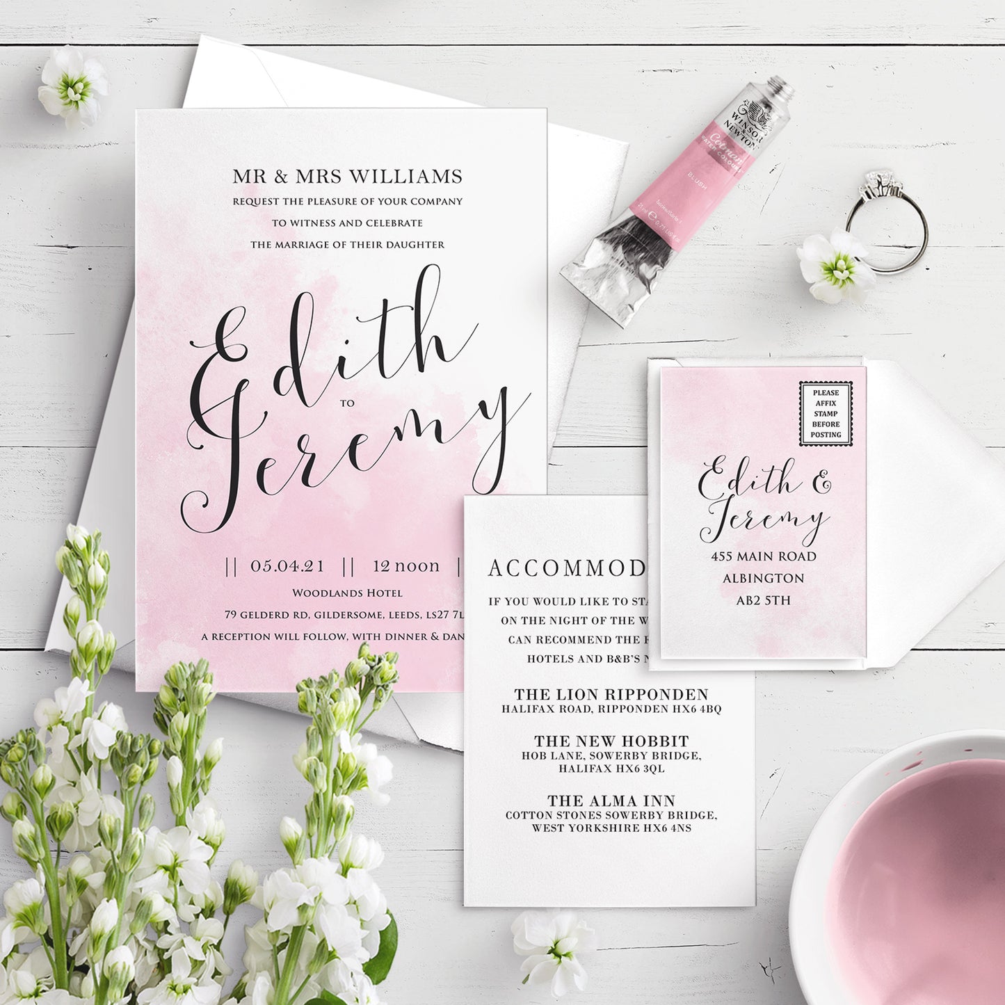 A5 Bundle Invitation - Watercolour