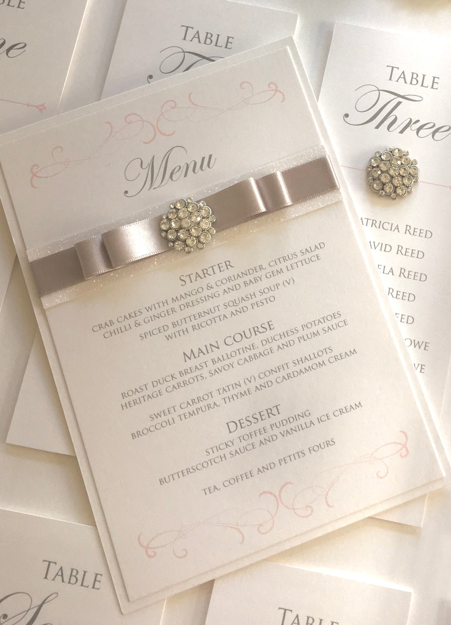 Menu's - for the table