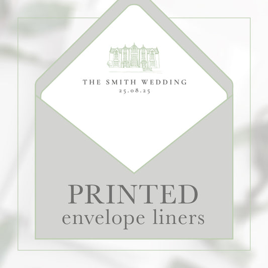 Envelope Liners - printed to match any invitations