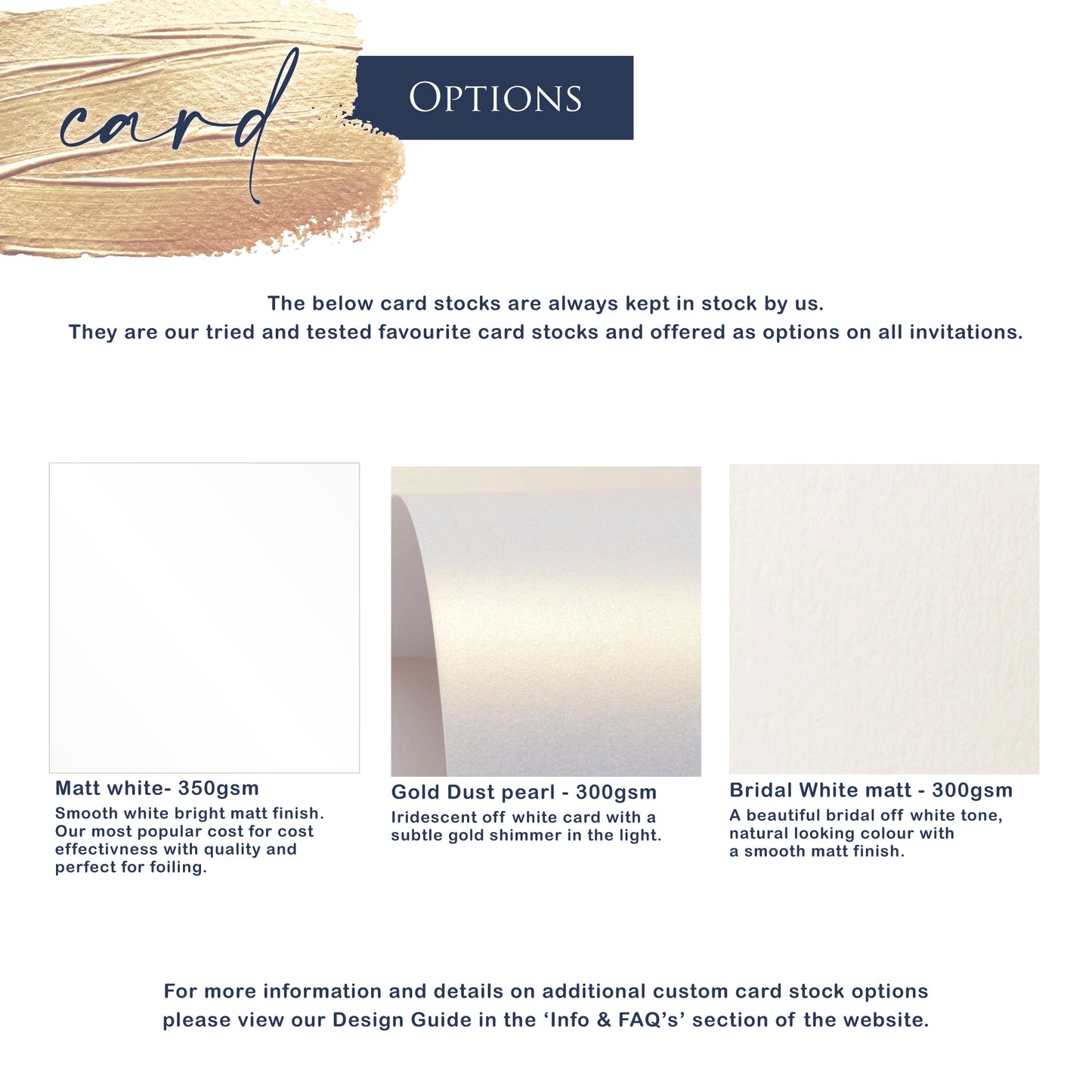 W Package  - 1B Card stock