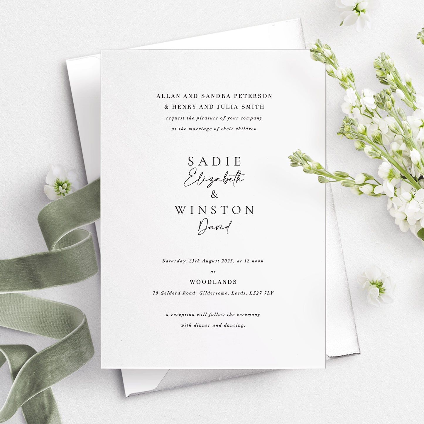 A5 Invitation - No.3 Elegant & Refined