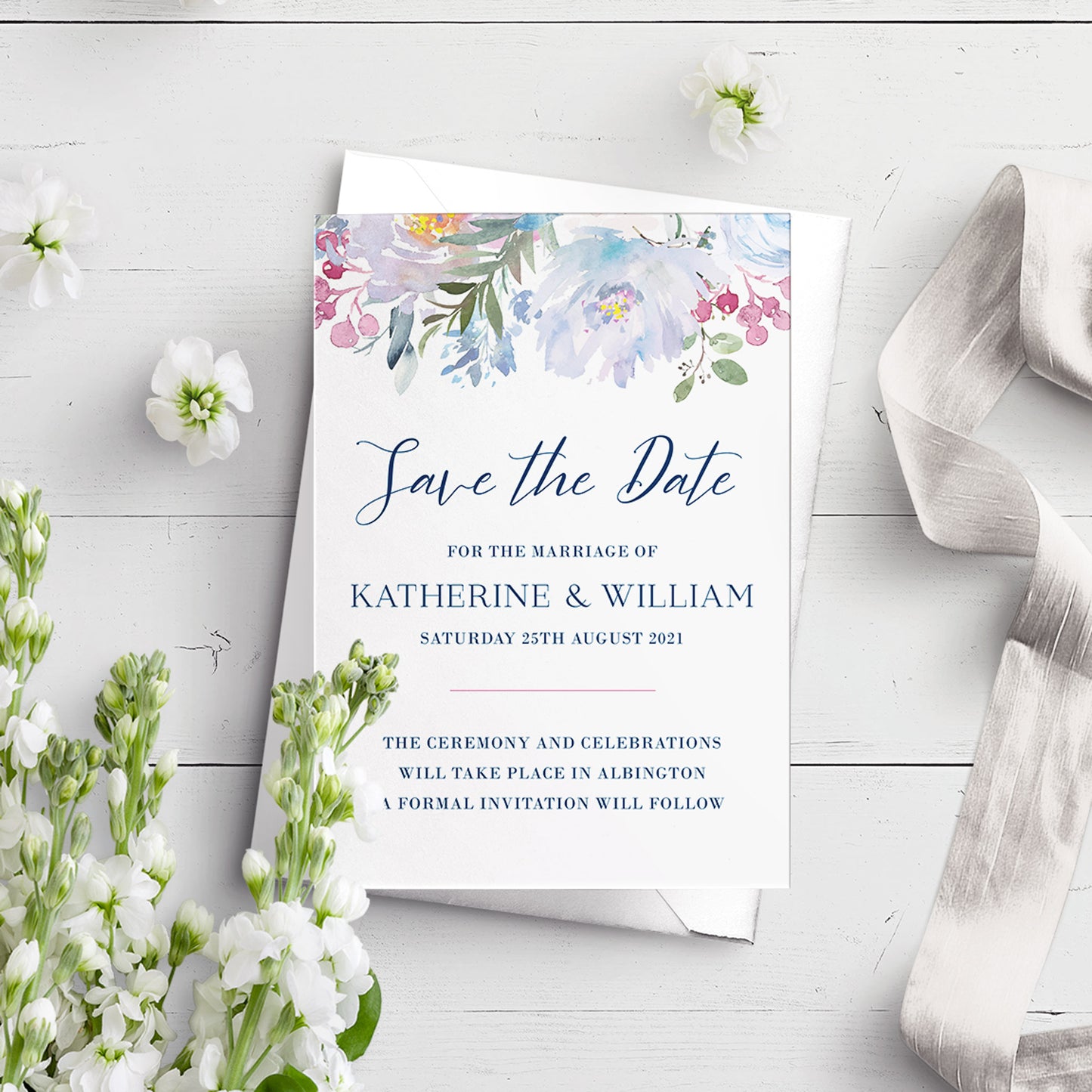 A6 Save the Date - Ainsley Florals