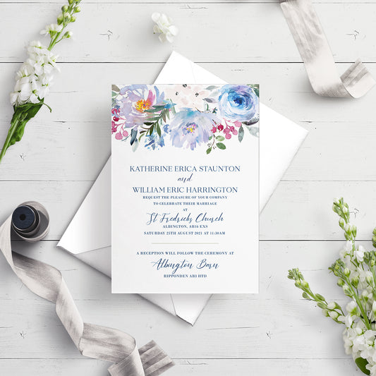 A5 Invitation - Ainsley Florals