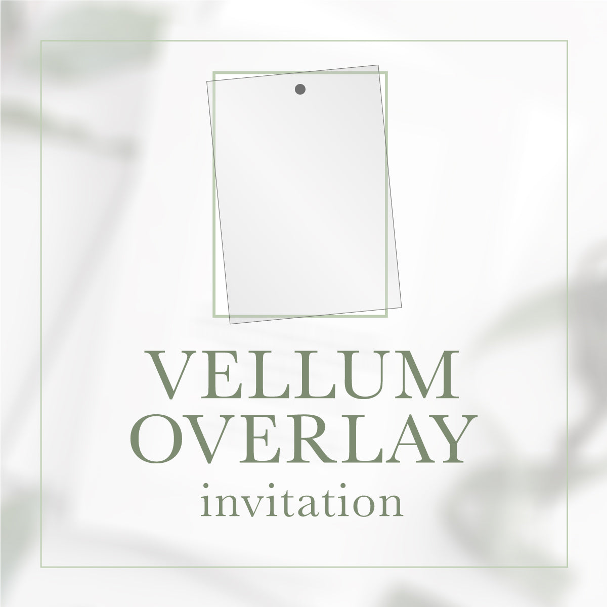 Vellum Overlay A5 Invitation - CUSTOM DESIGN